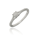 Fehér arany gyűrű 53-as méret - CR8084W13-53